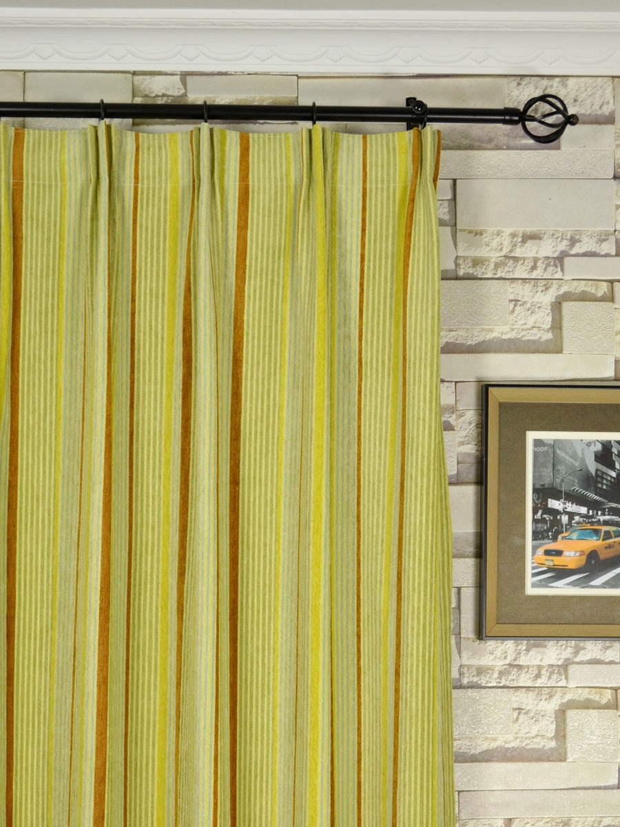 Petrel Heavy Weight Stripe Chenille Custom Made Curtains