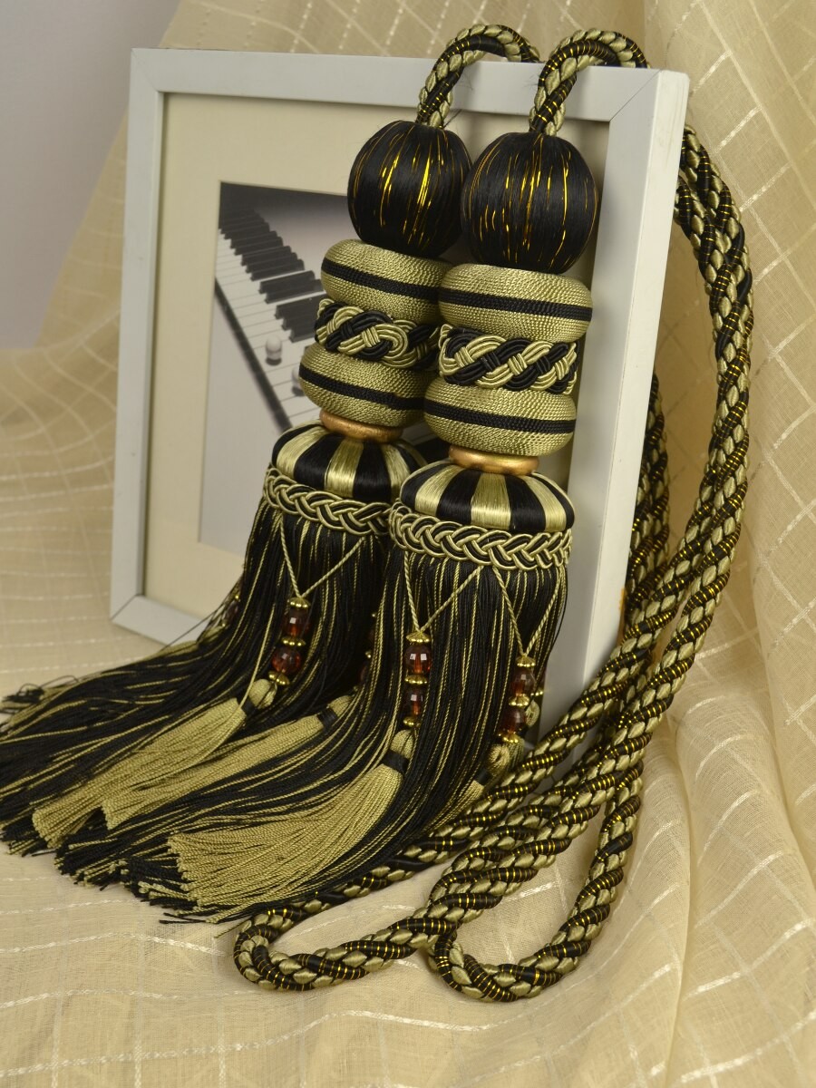 3 Colors QYM05 Curtain Tassel Tiebacks Custom Curtains Drapes Draperies Sheers Rods and Tracks