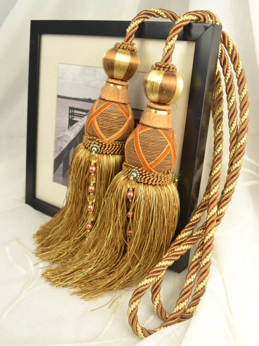 9 Colors Qym44 Curtain Tassel Tiebacks Custom Curtains