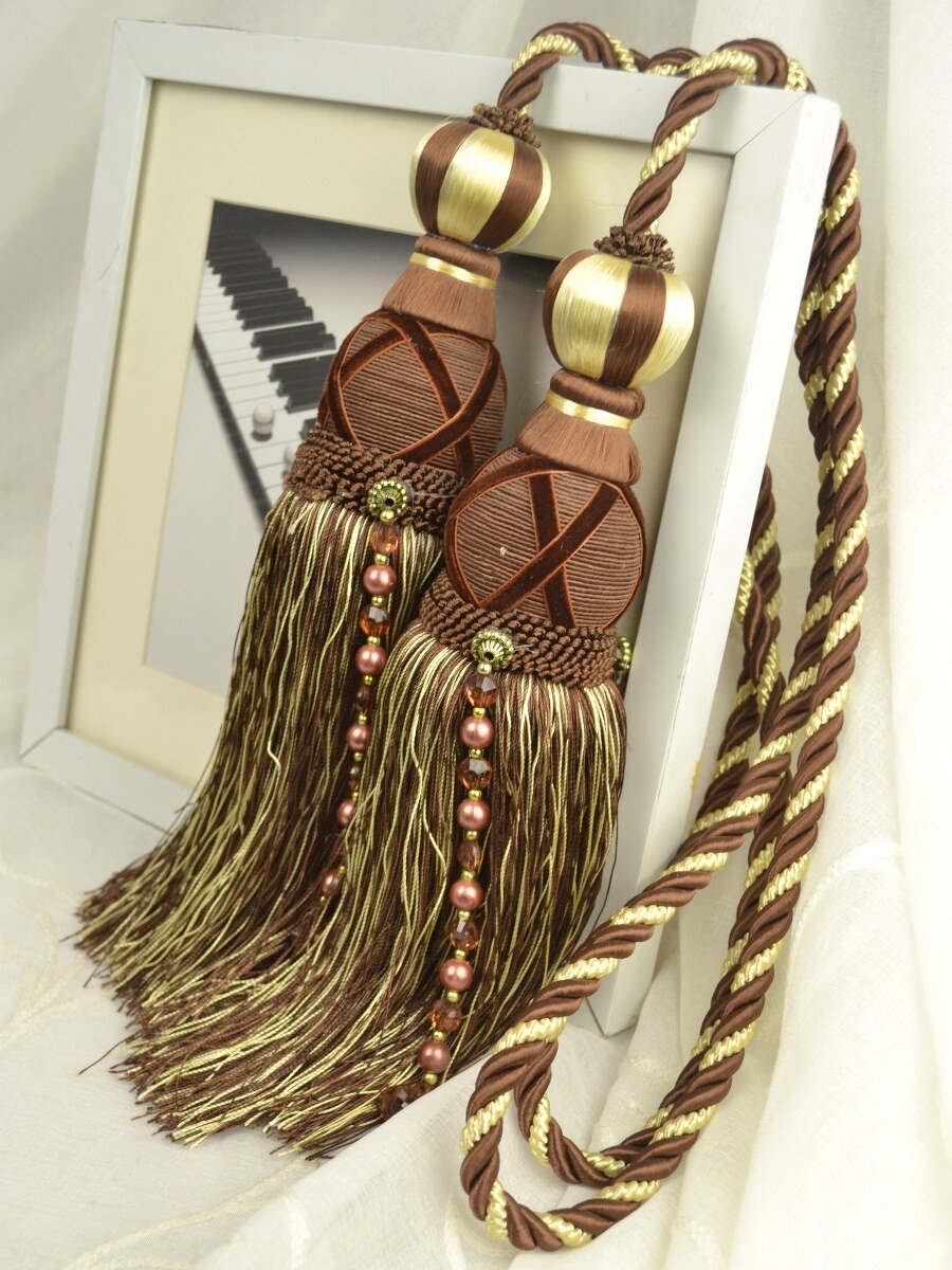 9 Colors Qym44 Curtain Tassel Tiebacks Custom Curtains