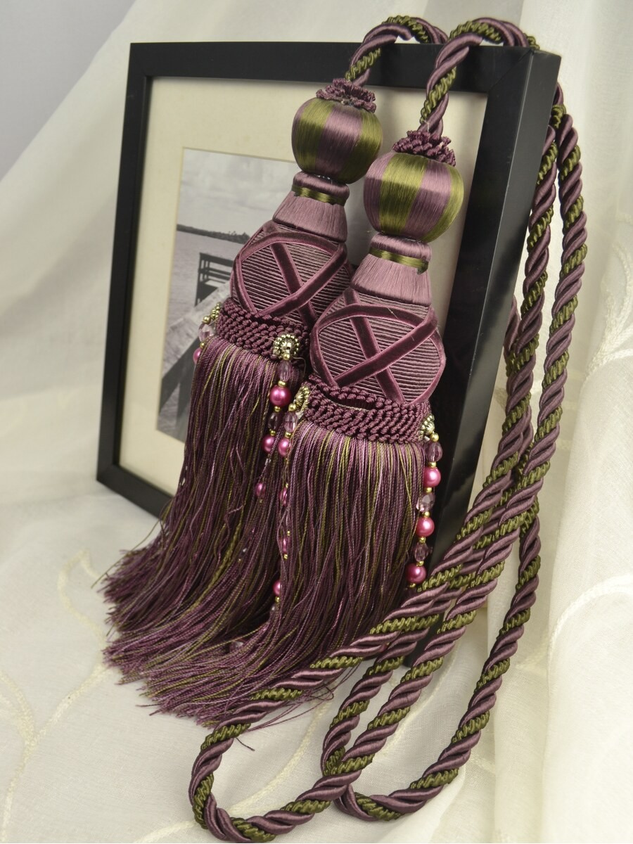 9 Colors Qym44 Curtain Tassel Tiebacks Custom Curtains