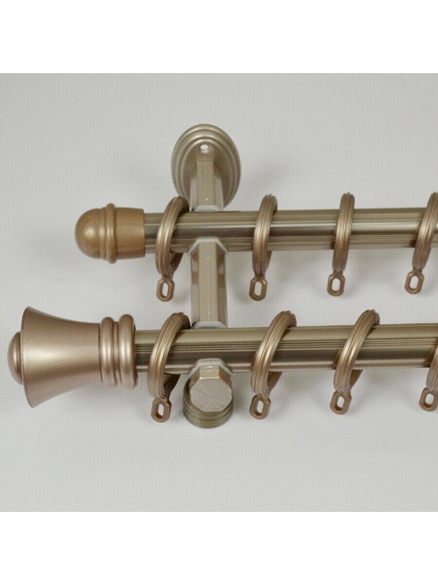 Qyr0121 28mm Acropolis Aluminum Alloy Double Curtain Rod Set