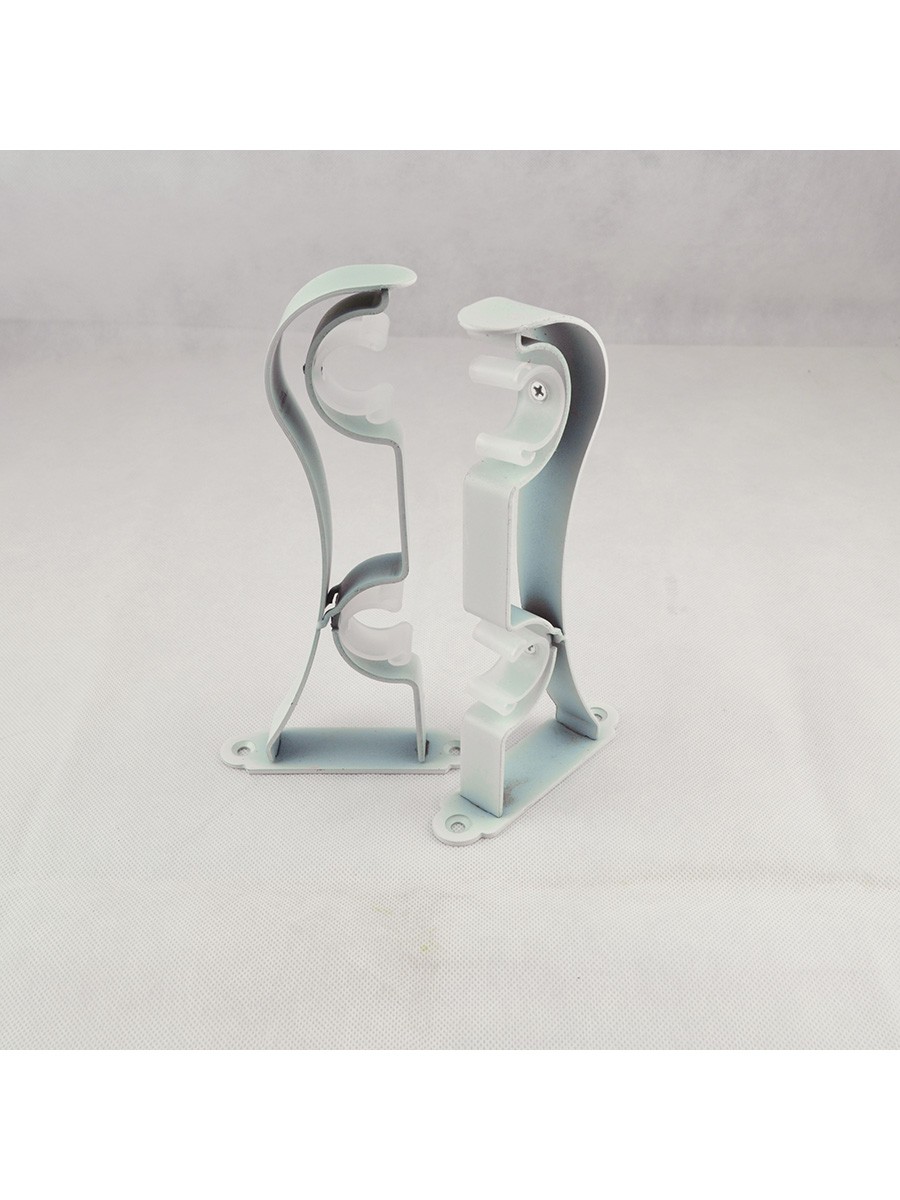 28mm Square Finial Steel Double Curtain Rod Set Custom