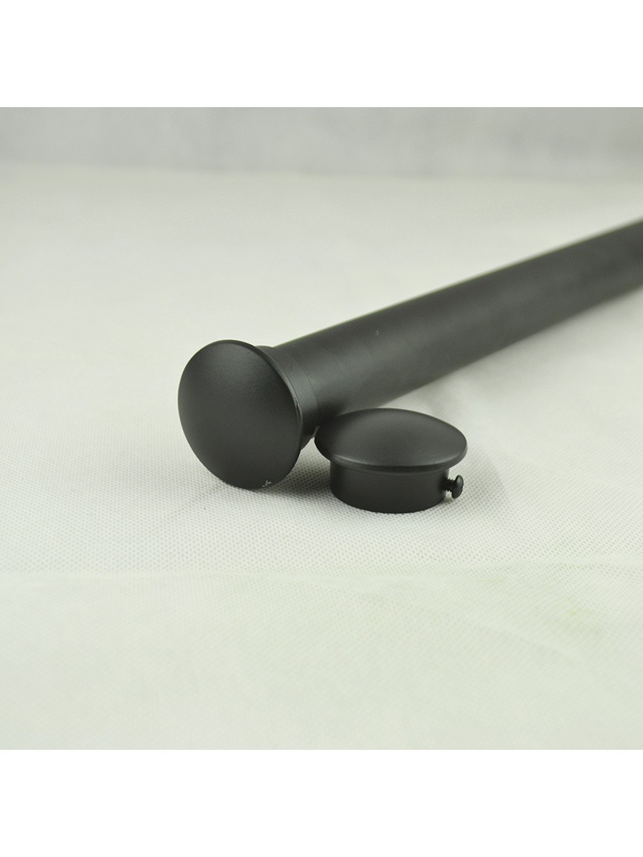 28mm Square Finial Steel Double Curtain Rod Set Custom