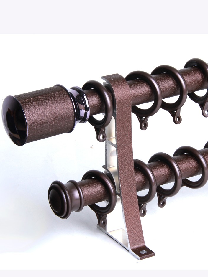 Qyry0222 28mm Column Finial Aluminum Alloy Double Curtain