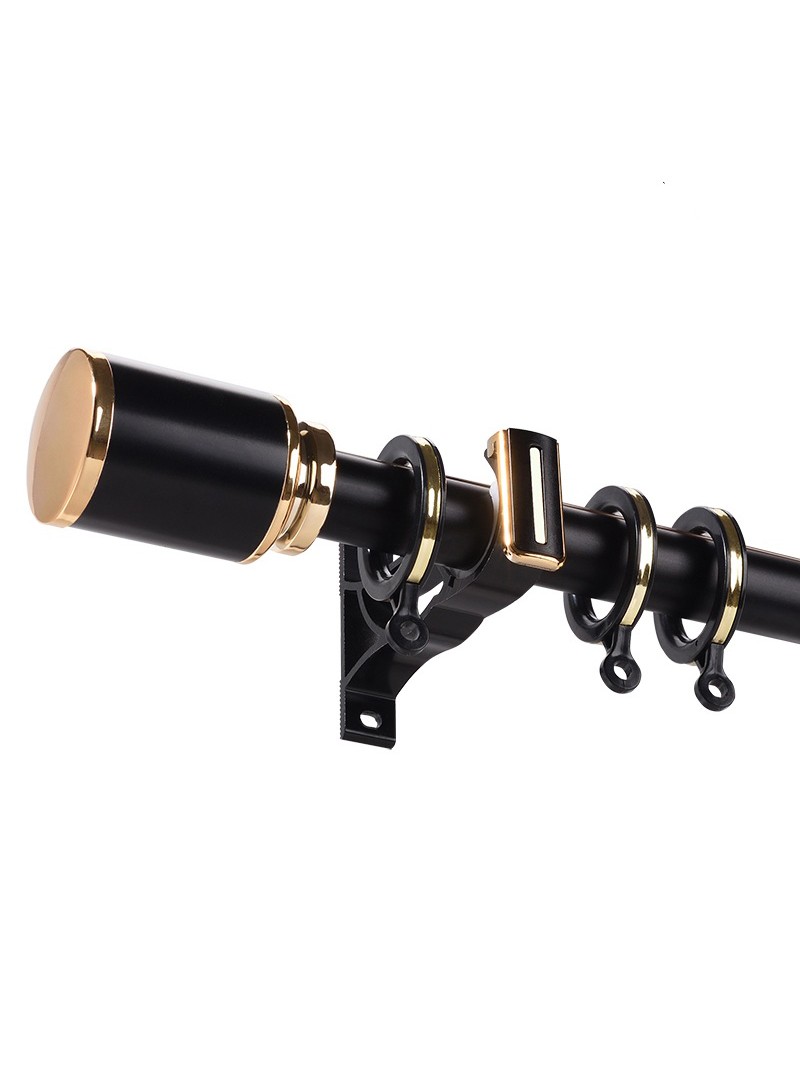 QYRY04 28mm Column Finial Aluminum alloy Single Curtain rod set