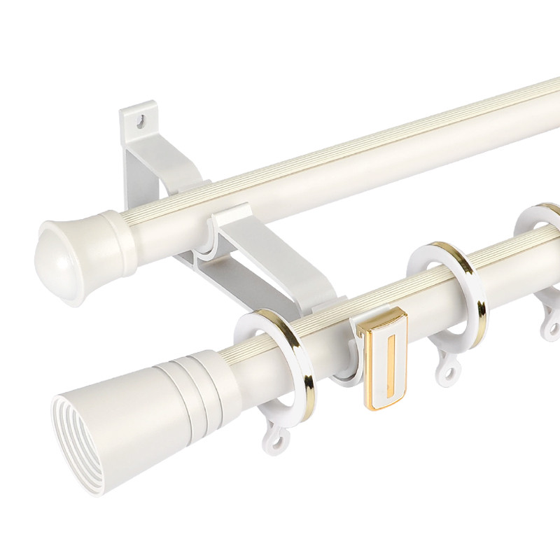 QYRY05 28mm Column Finial Aluminum alloy Single Curtain rod set