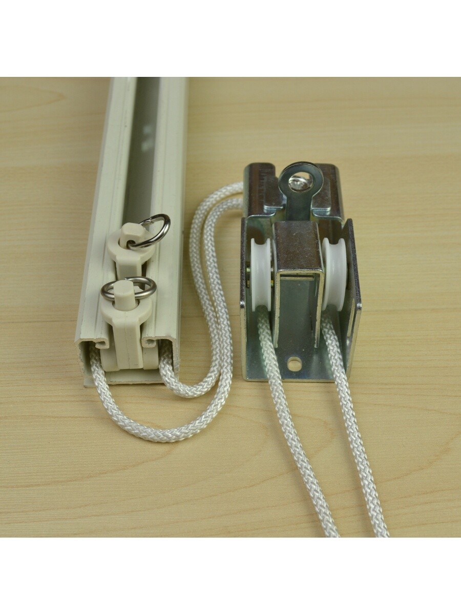 Stirling A22 Ivory Aluminum Alloy Cord Drawn Double Curtain Track Sets