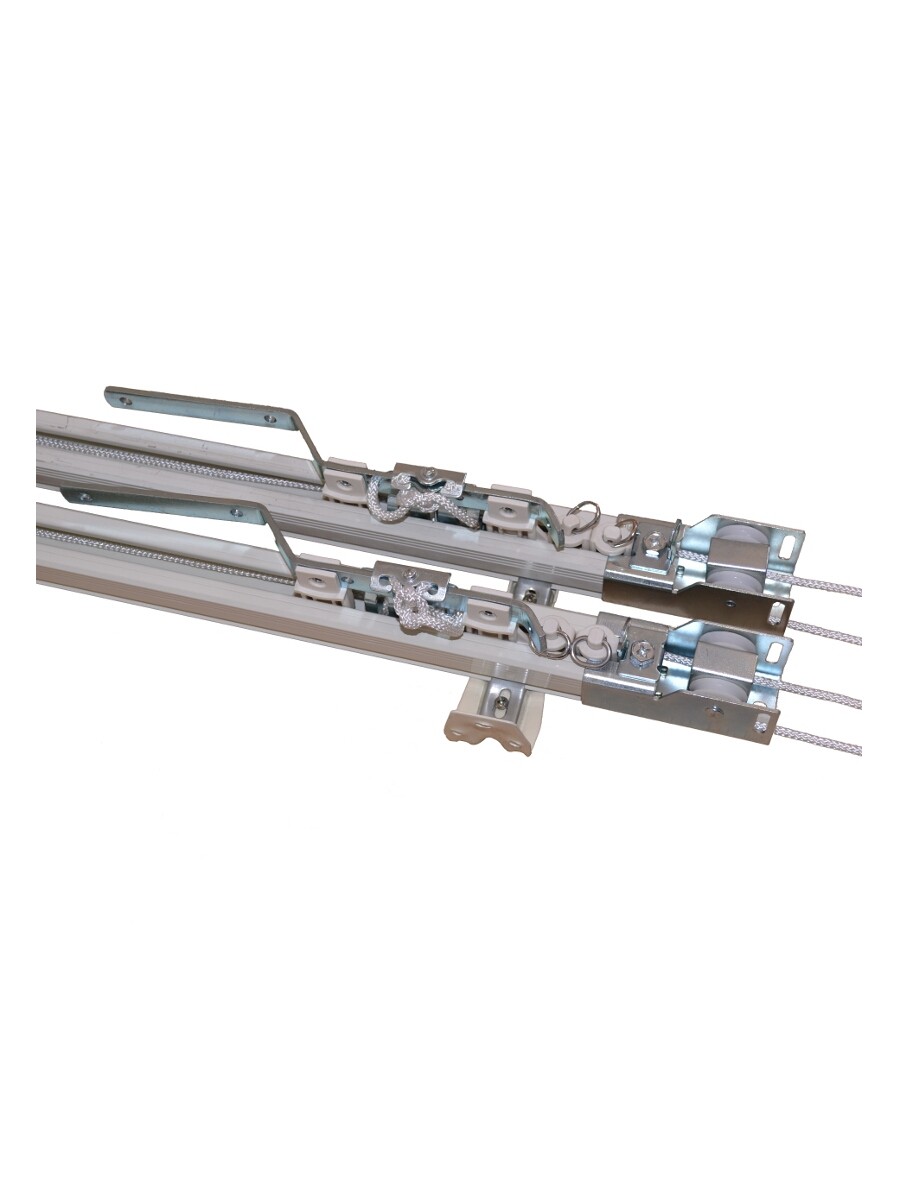 Stirling A22 Ivory Aluminum Alloy Cord Drawn Double Curtain Track Sets