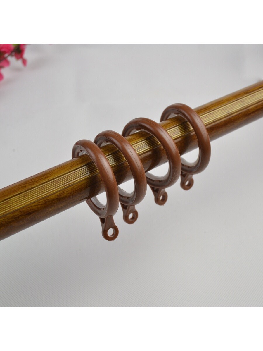 QYT2221 28mm Super Thick Wood Grain Aluminum Alloy Double Curtain Rod