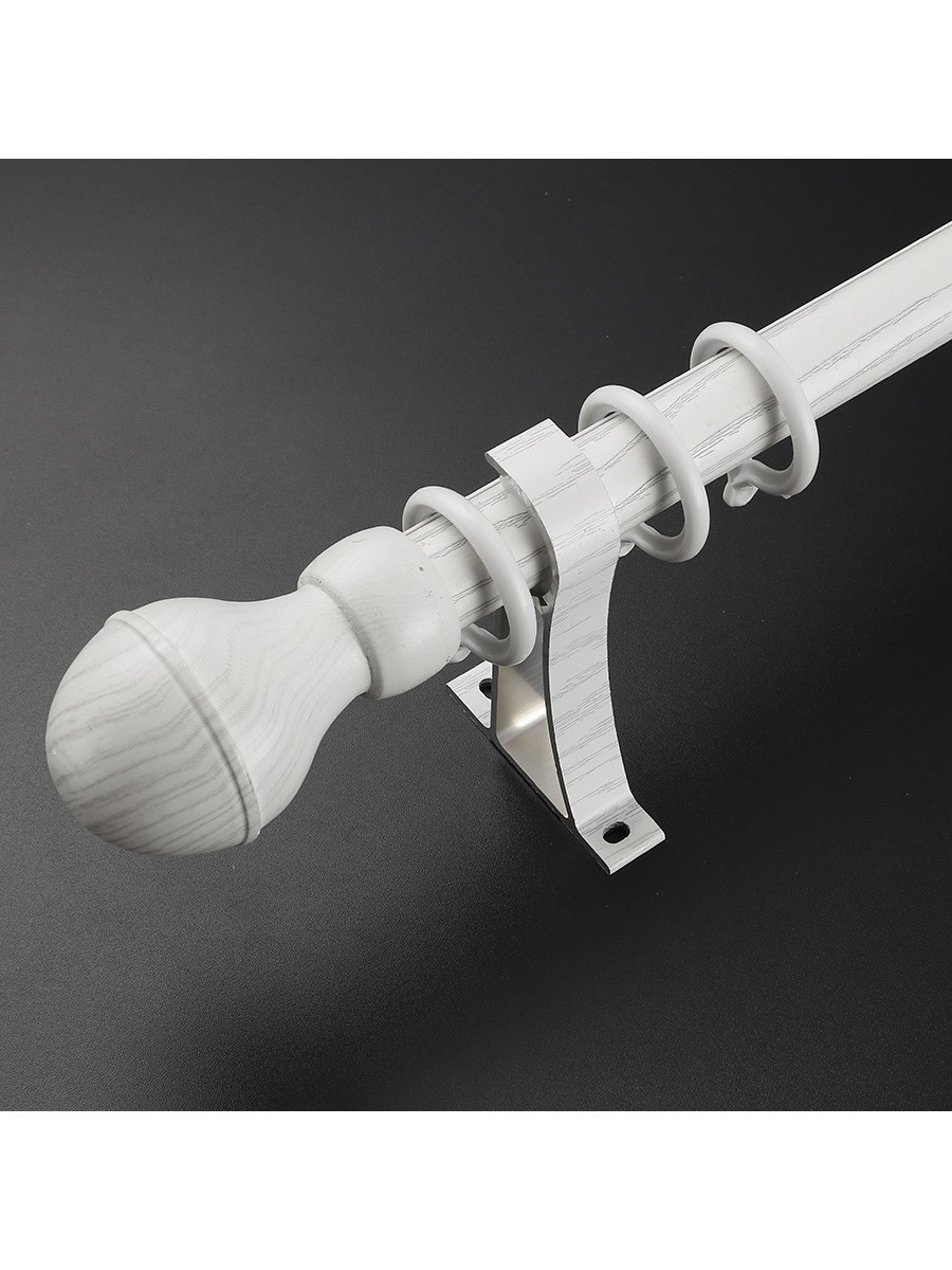 Qyt2822 28mm Wood Grain Nano Mute Single Curtain Rod Set