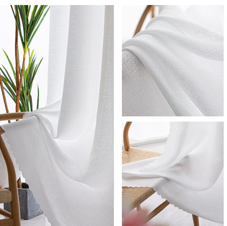 QYYL2210A Faux Linen Custom Made Sheer Curtains Curtains 4 Australia