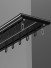 CHR121 Ceiling Mounted Ultra Thin Invisible Ivory Black Aluminum Alloy Double Curtain Rails 