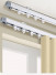 CHR4222 Ivory Extendable Ceiling Wall Mounted Curtain Tracks For Large Windows