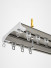 CHR51 Ceiling/Wall Mounted Aluminum Alloy Double Curtain Tracks 