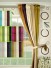 Silver Beach Bold Stripe Rod Pocket Faux Silk Curtain