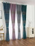 QYFL1321B Barwon European Flowers Blue Grey Purple Jacquard Velvet Custom Made Curtains For Living Room