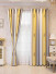 QYFLRDP On Sales Petrel Yellow Grey Stripe Custom Made Curtains