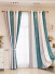 QYFLRDV On Sales Petrel Green Grey Stripe Custom Made Curtains