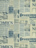 Eos Newspaper Printed Faux Linen Fabric Samples