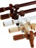 QYR52 28mm Diameter Aluminum Alloy Wood Grain Single Double Curtain rod set