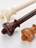 QYR79 28mm Diameter Aluminum Alloy Wood Grain Single Double Curtain rod sets