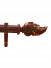 QYT66 50mm Diameter Wooden Pole Red Wood Brackets And Finials