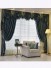 New arrival Twynam Grey and Black Waterfall and Swag Valance and Sheers Custom Made Chenille Velvet Curtains Pair