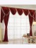 New arrival Twynam Pink Red and Purple Waterfall and Swag Valance and Sheers Custom Made Chenille Velvet Curtains Pair