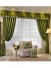 New arrival Twynam Blue and Green Pencil Pleated Valance and Sheers Custom Made Chenille Velvet Curtains Pair 