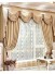 On sales!!! Baltic Jacquard Beige Floral Waterfall and Swag Valance and Sheers and Chenille Curtains Pair