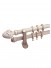 QYR2821 33mm Rome Aluminum Alloy Antique Color Double Curtain Rod Sets