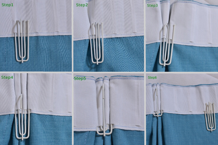 Samll Triple Pinch Pleat in 6 Steps
